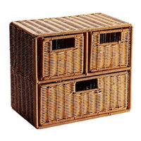 Multi-Drawer Organizer Rattan Weave Design Organizing Box Pull-amethod Drawers
