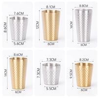 Hammered Stainless Steel Mug Matte Finish Double Wall Insulated Mug