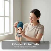17cm Doll Hat Soft Cozy Miniature Ribbed Hat