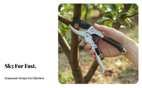 Blade Pulley Pruning Shears Clean Cut Labor Saving Branch Cutter Ergonomic Grip for Seniors, Women, Orchard, Landscaping, Yard Work