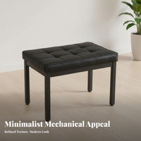 Minimalist Design Tufted Metal-Leg Bench Modern Design Tufted Upholstered Bench Sturdy Frame Long Stool Comfortable Padding for Beauty Professionals, Interior Designers, Changing Room, Nail Salon, Entryway, Bedroom