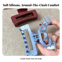 Large Fastener Frosted Finish Silicone Jaw Fastener Rectangular Hair Grip Soft Material Secure Hold for Women