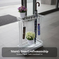 Umbrella Storage Rack with Holders Space-Saving Design Clear Standing Umbrella Holder Clear Standing Entryway Organizer Anti