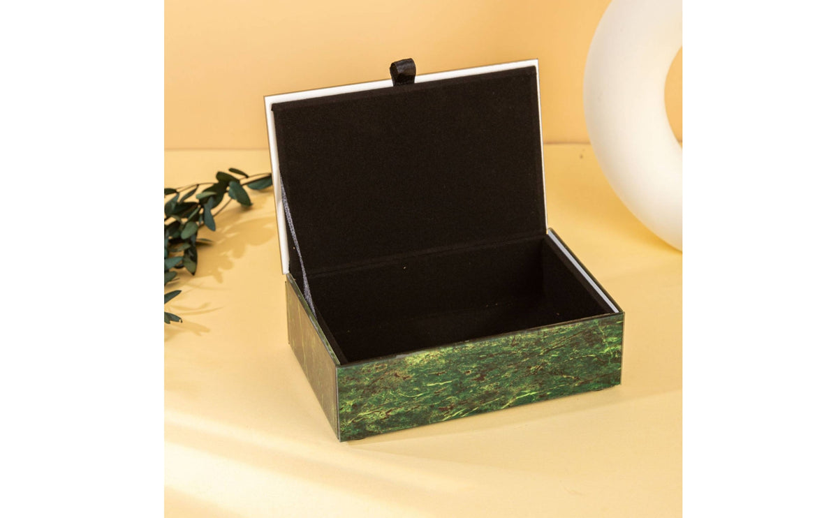Velvet Lined Keepsake Box Compact Box with Hinged Lid Gorgeous Mirrored Jewelry Organizer for Vanity
