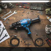 All-Copper Engine Water Feed Bore Drill Overload Protection Handheld Abrasive Bore Drill Safety Clutch Power Tool Heavy Duty for Plumbers, Electricians, Professionals