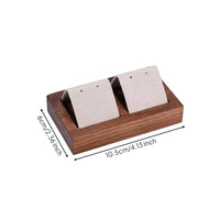 Modular Walnut Jewelry Display Set Elegant Design Wooden Jewelry Holder Velvet Lined for Retail Shop