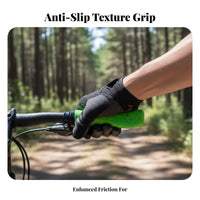 2 Pieces Shock-Absorbing Lock-on Handlebar Grips Easy Installation Lock-on Handlebar Grip Waterproof Anti-Slip Rubber Bike Grips for Commuters, Trail Riding, Commuting
