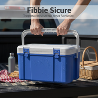 Portable Insulated Cooler Box for Outdoor Picnics, Camping, and Car Travel - Large Capacity Food and Beverage Storage