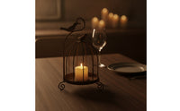 Birdcage Candle Holder Rustic Candle Holder with Bird Vintage Decor for Tabletop, Mantel, Wedding