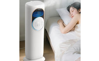 3-in-1 Evaporative Cooler with Heater Vertical Fan with Mist Humidifier Space-Saving Cooling and Heating Fan Portable for Renters, Students, Bedroom, Living Room, Home Office