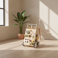 Infant Push Assistant with Blocks Interactive Infant Push Assistant with Activity Center Educational for Young Children, Infants, Nursery