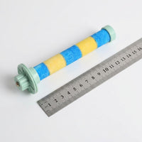 Ceramic Bird Perch for Grinding, Frosted Surface for Nail and Beak Trimming, Clamp-on Small Bird Perch for Budgie, Cockatiel, and Parrot