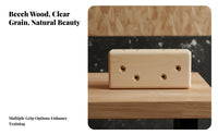 Climbing Fingerboard Solid Wood Construction Wooden Fingerboard Ergonomic Rounded Edges Climbing Fingerboard for Beginners, Athletes, Home Gym