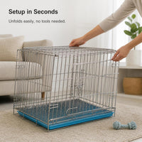 Durable Foldable Pet Cage for Small to Medium Dogs and Cats, Easy Assembly