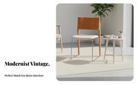 Upholstered Chair with a Curved Backrest Modernist Inspired Dining Room Furniture Padded Seat Ergonomic Design for Homeowners