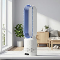 Bladeless Ventilation Fan 8-Level Bladeless Floor-Standing Bladeless Circulator-Standing Fan with Remote for Bedroom, Office, Home