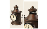Lantern Clock Classic Ornament Industrial for Shelf