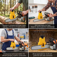 Portable Manual Chainsaw Grinder Compact Manual Chain Grinder Foldable Tool Easy to Use for Gardeners
