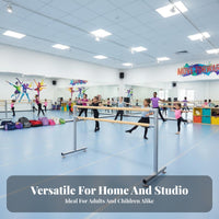 Stable Double Dance Barre Non-Slip Feet Portable Double Dance Bar Easy Assembly Home Practice Barre Heavy Duty for Children, Adults, Dancers, Gym