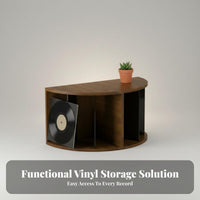 Multifunctional Vinyl Storage Rack Large Capacity Vinyl Player Stand with Album Storage Stable Structure Easy Assembly for Audiophiles
