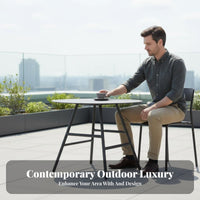 3 Pieces Weather-Resistant 3-Piece Patio Seating Group Rustresistant3Piece Patio set long-lasting Outdoor Furniture Modern Design for Apartment Dwellers, Homeowners, duos, Balcony, Garden, Porch, spineyard