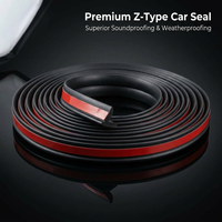 Car Door Seal Strip Waterproof for Trunk, DIY Car Weatherproofing, EPDM Z-Shaped Door Seal, Flexible Rubber Weatherstrip, Universal Fit Car