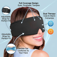 Reusable Hot Cold Therapy Gel Eye, Microwaveable Cooling Masks for Migraine Relief, Fatigue