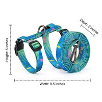 Adjustable Cat Harness and Leash Set, Escape Proof Nylon Vest Harness for Cats, H-Style Kitten Outdoor Gear, No Pull Small Pet Walking Supplies