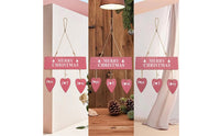 Easy to Hang Christmas Wall Sign Romantic Hanging Plaque with Hearts Warm Wooden Heart Sign Rustic for Homeowners