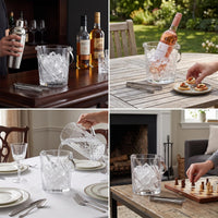 Thickened Glass Ice Bucket with Tongs for Home, KTV, Bar, Beer, Wine, Champagne