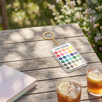 Lightweight Acrylic Keychain with Color Layout Multi-Functional Acrylic Keychain Minimalist Color Palette Key Keyring Sturdy for Shoppers, Stylists