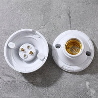 Ceiling Light Fitting for DIY Lighting, E27 Lamp Holder and Bulb Holder with 10mm Threaded Entry, Flame Retardant 250V E27 Lamp, Surface Mount