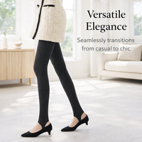 Tights for Women Fleece Lined Thermal Leggings for Winter, Opaque 160g Weight for Autumn and Cold Weather, Breathable Viscose Fiber Blend
