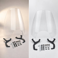 Motorcycle Windshield with Bracket Easy to Install Windshield Clear Motorcycle Windscreen with Bracket for Riders, Commuters, Commuting