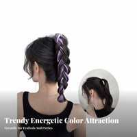 Colored Wavy Hair Accessory Adds Volume Wavy Curly Scrunchie Versatile Styling Hair Bun Extension for Women, Young Adults, Daily Wear, Festivals, Work