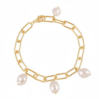 Multi-Layer Chain and Pearl Bracelet Light Luxury Feel Layered Bracelet Set