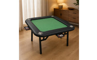 Folding Game Table Padded Edge Card Game Table Cup Holders Gaming Furniture