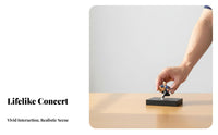 1:64 Scale Guitarist Figure High Intricacy Miniature Musician Model Miniature Scene Figure Lifelike Features Rock Band