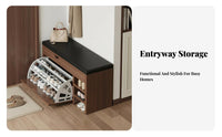 Padded Shoe Storage Bench Large Capacity Cushisingled Shoe Storage Bench