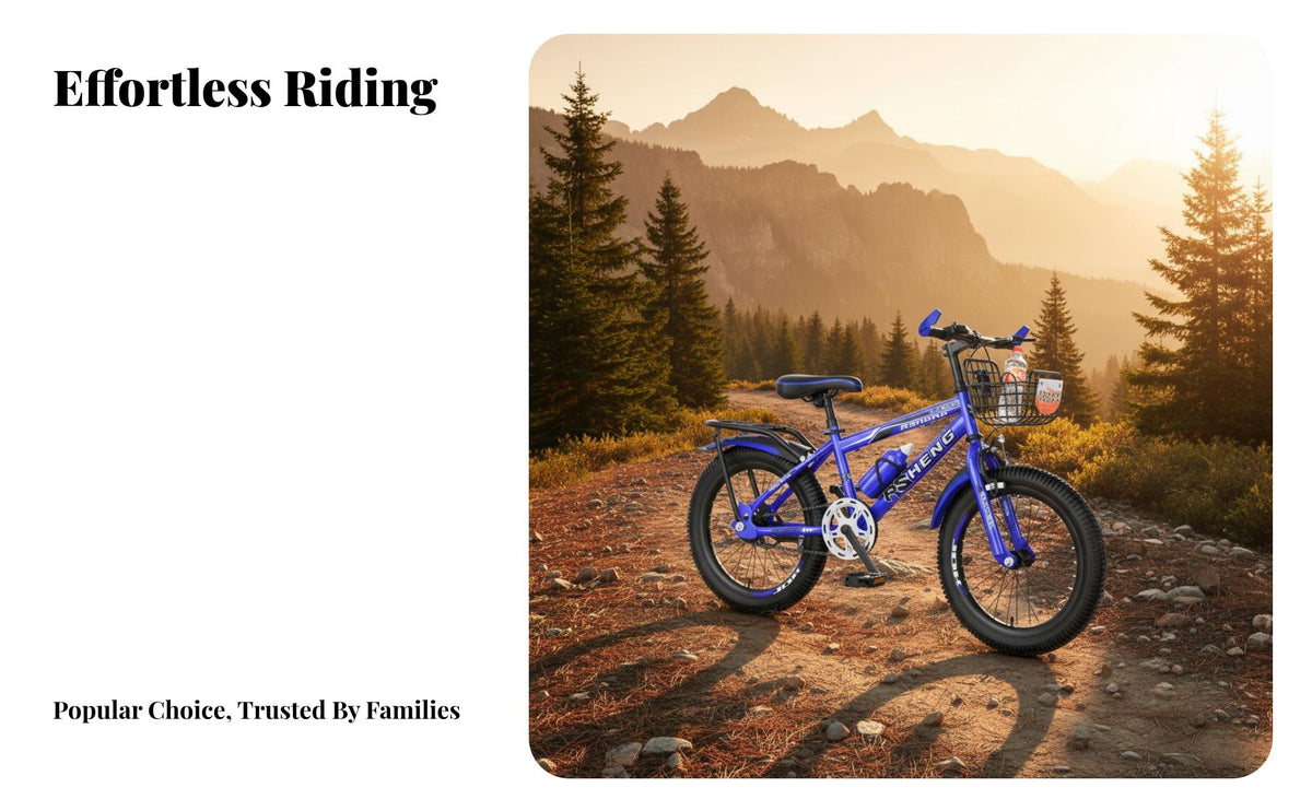 Student Transport Bike Long-Lasting Gender-Neutral Young Bike Transport Cycle High-Carbon Steel Frame Double Disc Brake Cycle