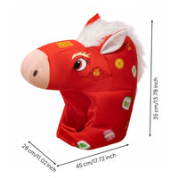 Soft Horse Head Hat Photo Prop   Warm and Thick Animal Costume Headpiece for Adults, Teens, Photoshoots, Parties, Halloween