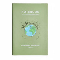 Recycled Leather Notebook, GRS Certified, Litchi Texture, Custom Monogram, Eco-Friendly Stationery