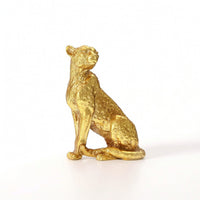 Leopard Sculpture Gold Decoration Resin for Console Table