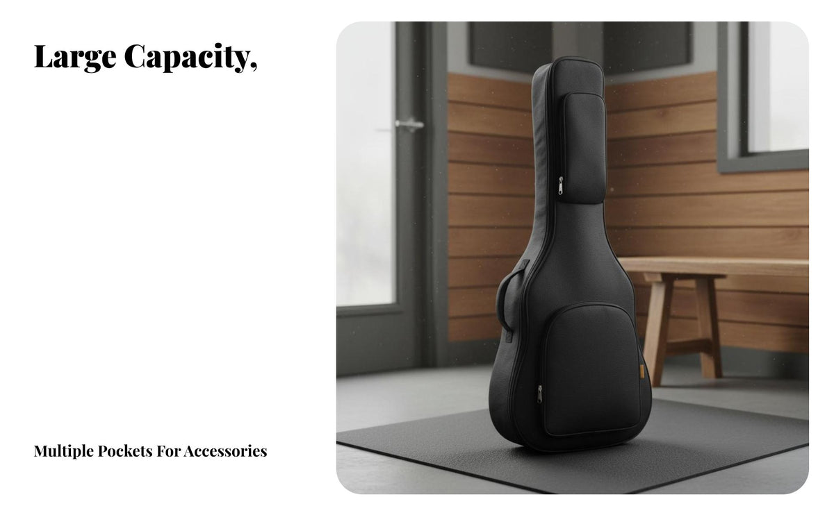 41 Inch Guitar Case Double Shoulder Straps Soft Guitar Carrying Case Musical Instrument Accessory Lightweight Design
