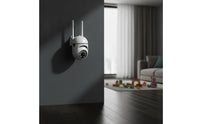 Compact Wireless Security Camera Wall-Mounted Camera with Antennas Motion Detection Standalone for Homeowners