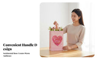 Clear Window Gift Bag Romantic Design Transparent Floral Gift Bag Sturdy Construction for Valentine's Day, Anniversaries, Birthdays