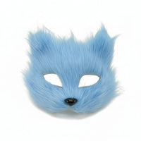 Faux Synthetic Hair Canine Mask and Tail Set Faux Synthetic Hair Canine Mask with Tail Furry Animal Costume Soft for Cosplayers, Halloween, Stage Performances