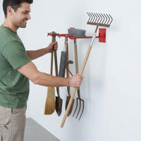 Garden Tool Storage Rack Iron Construction Double Prong Tool Simple Hook Installation Heavy Duty Garage Hanger for Shed