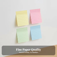 50 Sheets Sticky Note Pad Assorted Colors Self Notepad Portable Self Notepad for Students, Professionals, School, Desk, Planners