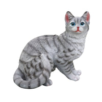 Cat Figurine Resin Cat Statue Naturalistic Home Decor for Gardeners, Garden, Yard, Living Room